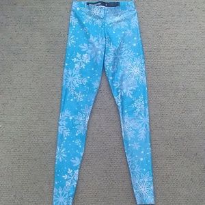 Blackmilk blue frozen snowflake leggings